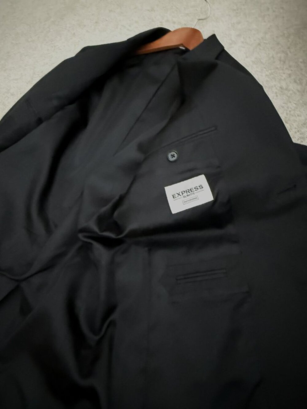 Express Photographer Slim Fit Suit Jacket Blazer Black Men 38 Long - Picture 5 of 8